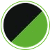 Ebony and candy lime green icon